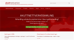 Desktop Screenshot of akuttnettverket.no